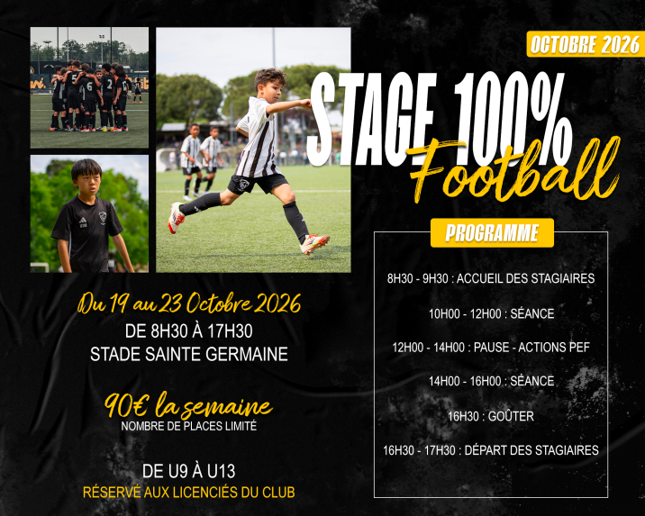 STAGE 100% FOOT DE LA TOUSSAINT